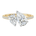 Duo - Pear - Yellow/White Tone - Pavé