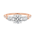 Halcyon - Round - Rose/White Tone - Pavé