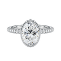 Bailey - Oval - Platinum - Pavé