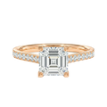 Basilica - Asscher - Rose Gold - Pavé