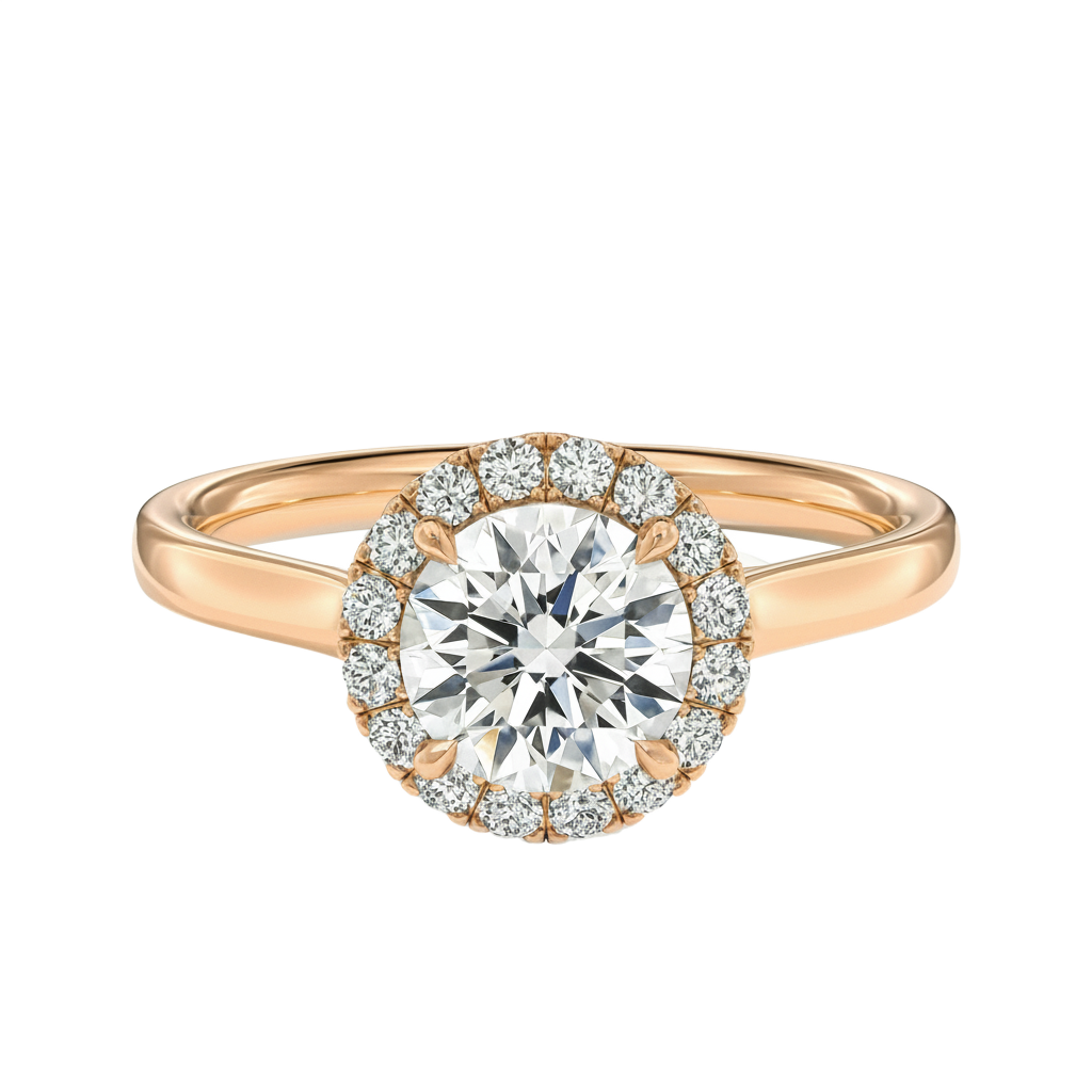 Cordelia - Round - Rose Gold - Plain