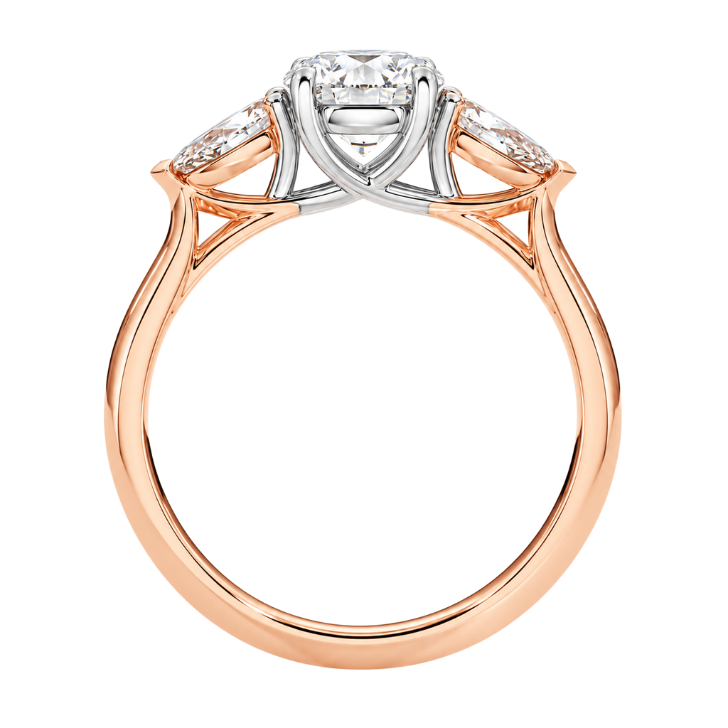 Halcyon - Round - Rose/White Tone - Plain