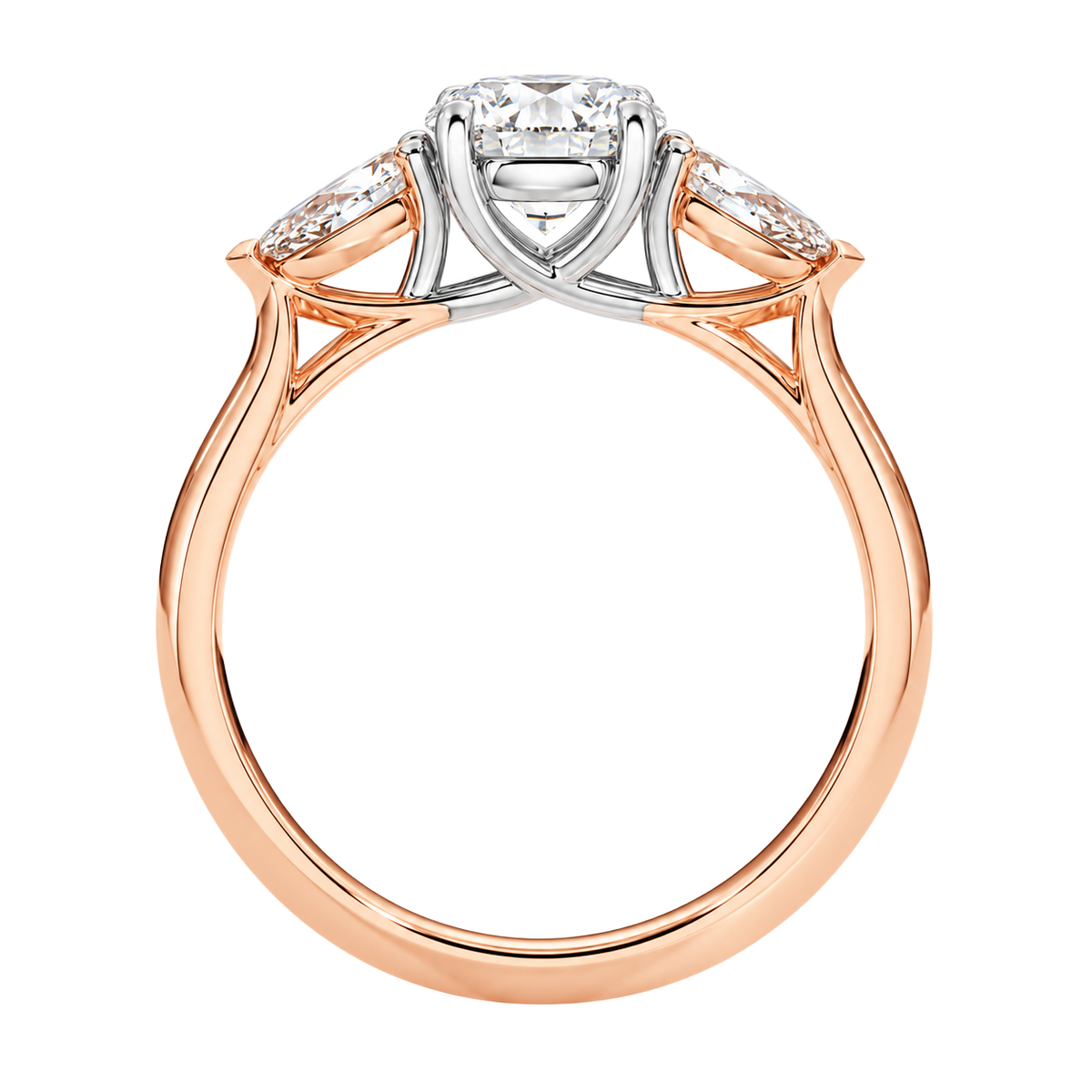 Halcyon - Round - Rose/White Tone - Plain