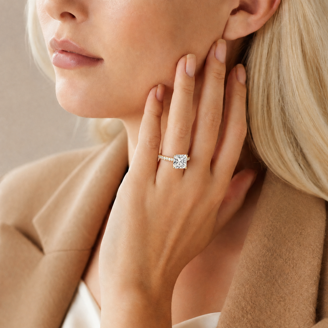 Basilica - Princess - Yellow/White Tone - Pavé