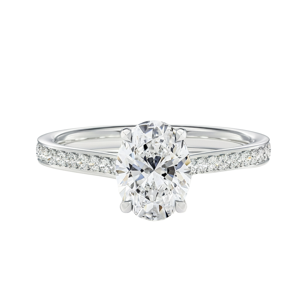 Basilica - Oval - Platinum - Pavé