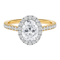 Cordelia - Oval - Yellow / White Tone - Pavé