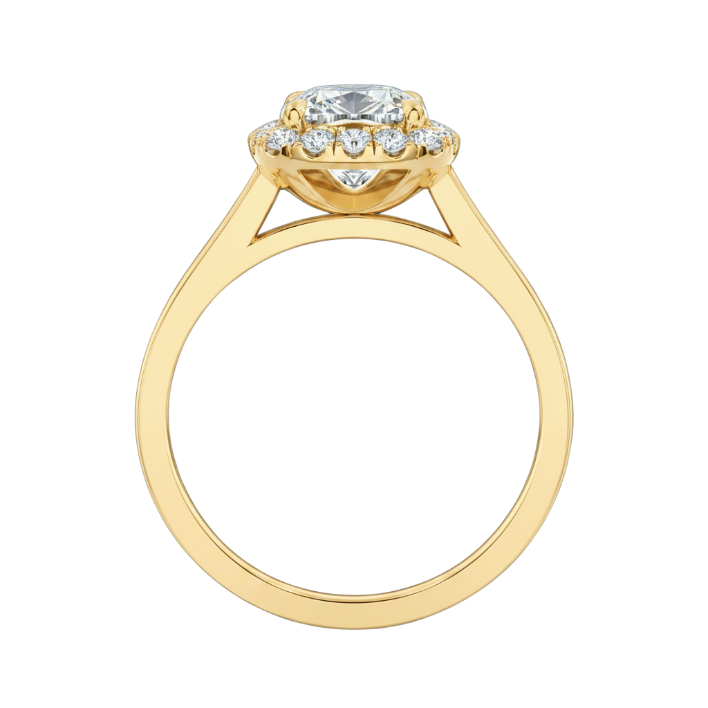 Cordelia - Cushion - Yellow Gold - Channel