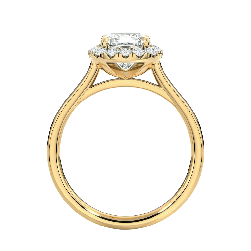 Cordelia - Cushion - Yellow Gold - Plain