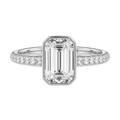 Bailey - Emerald - White Gold - Pavé