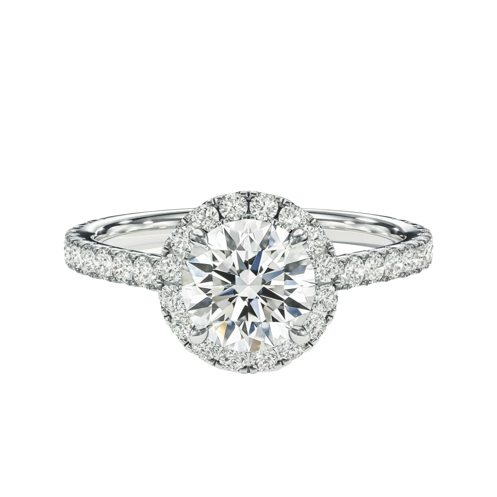 Cordelia - Round - White Gold - Pavé