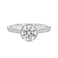 Solenne - Round - White Gold - Channel