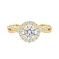 Braid - Round - Yellow Gold - Pavé