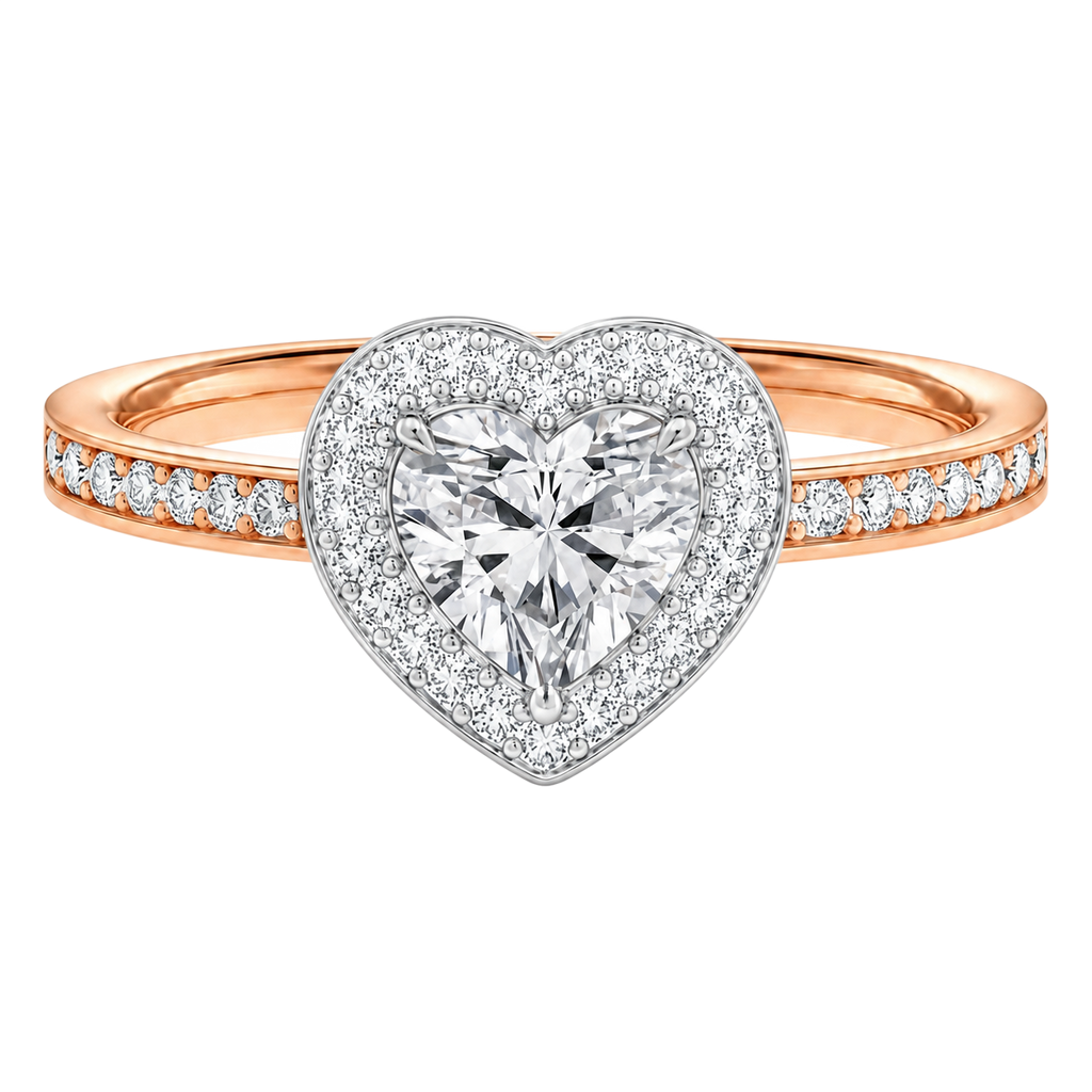 Deneuve - Heart - Rose/White Tone - Channel