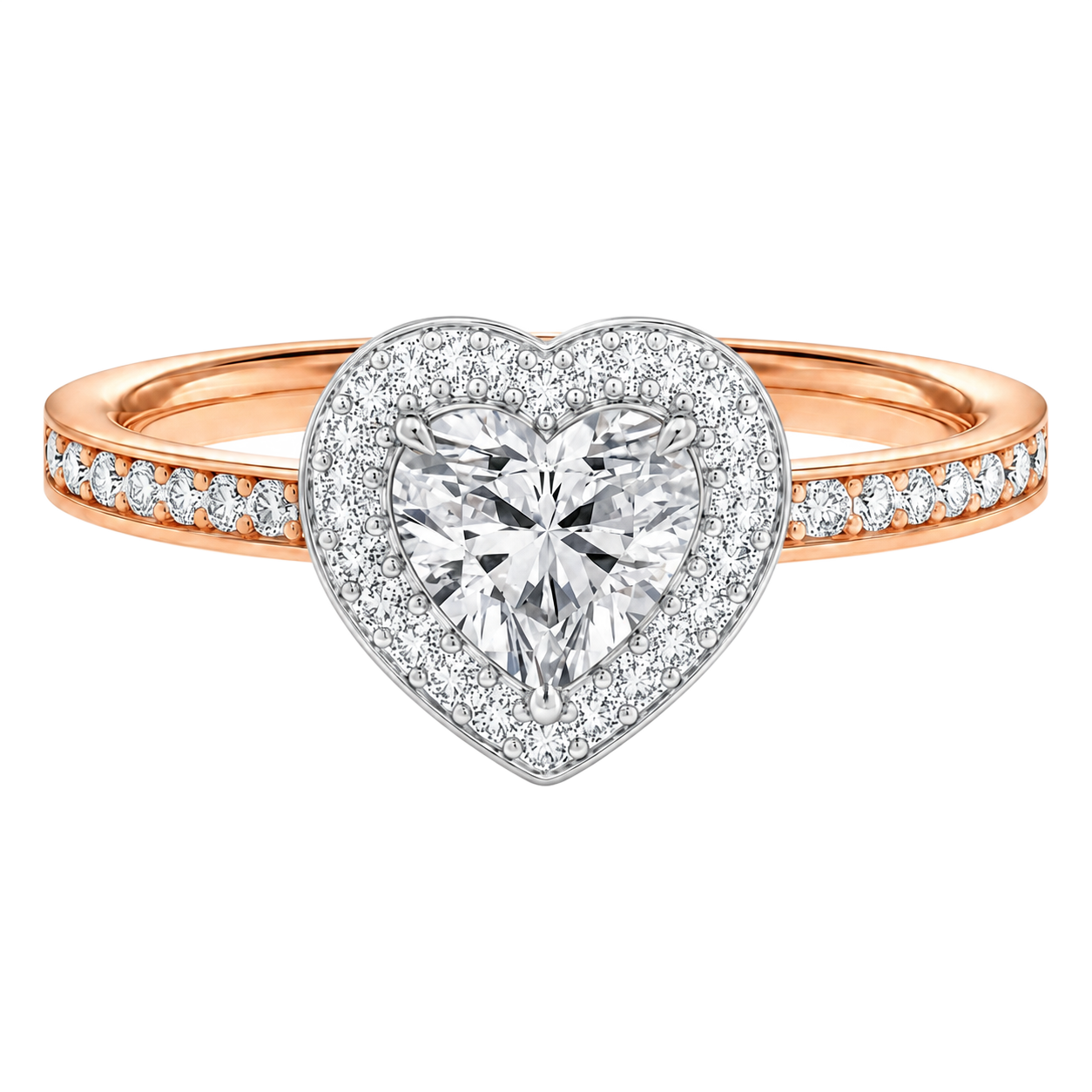 Deneuve - Heart - Rose/White Tone - Channel