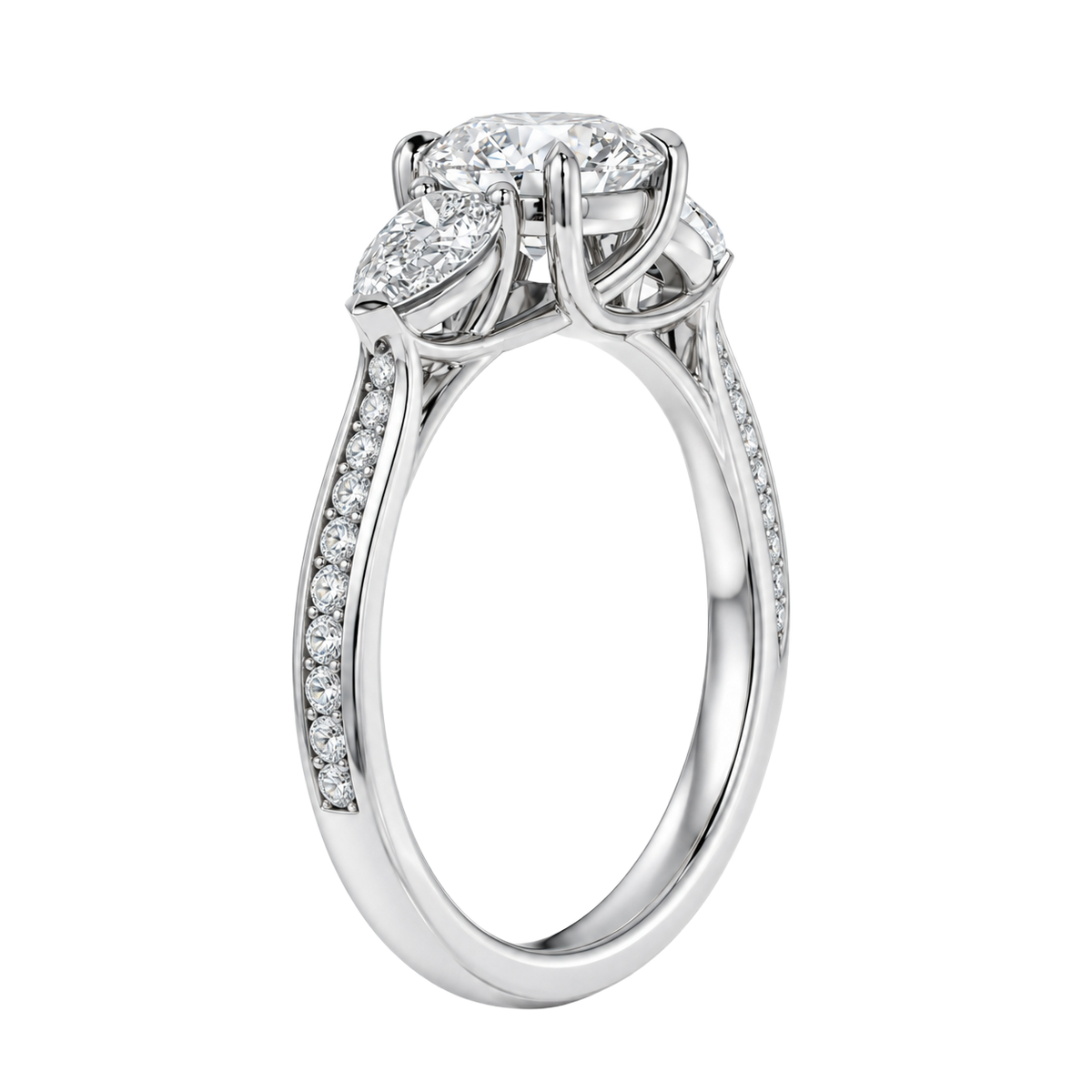 Halcyon - Round - White Gold - Channel
