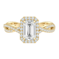 Braid - Emerald - Yellow Gold - Pavé