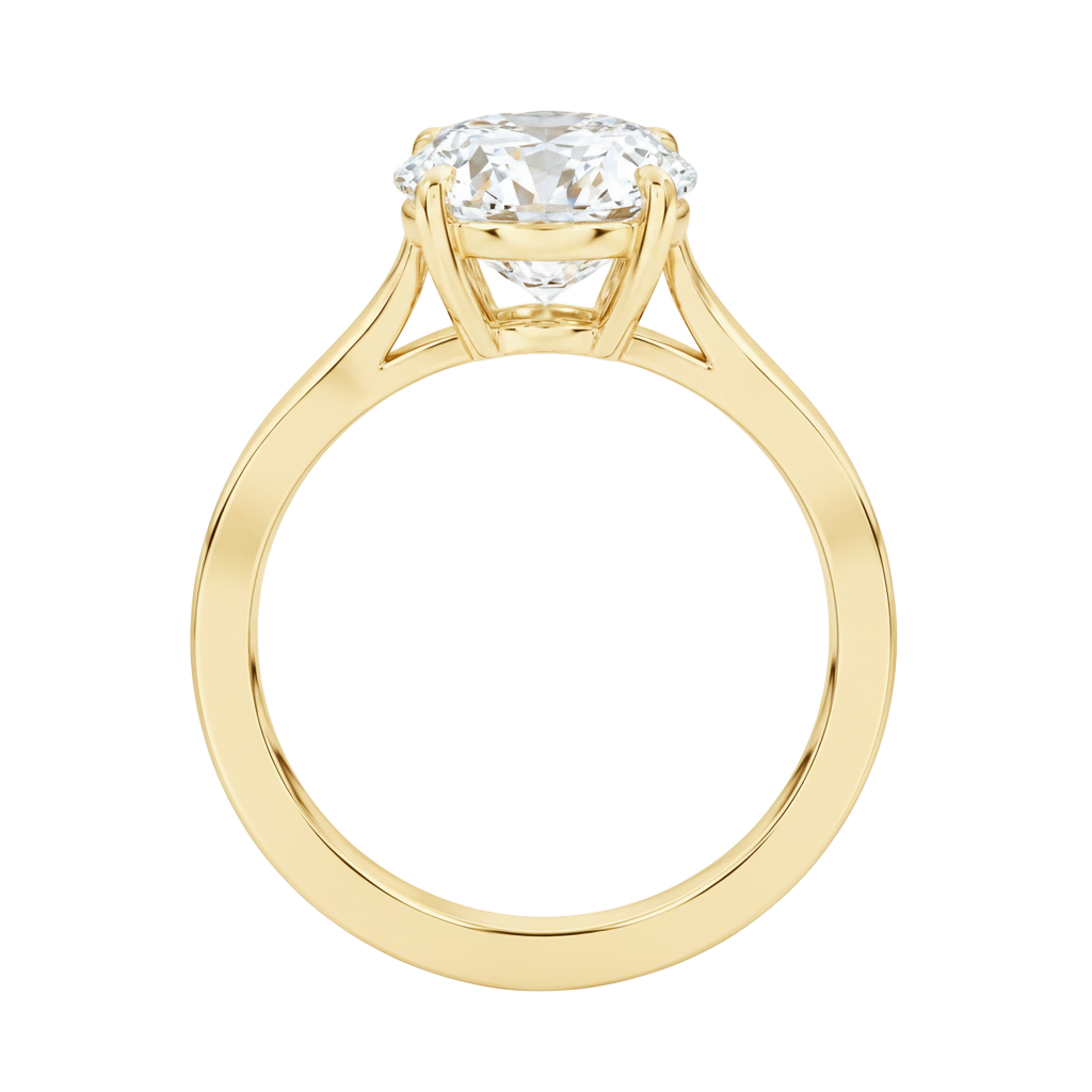 Wreath - Oval - Yellow Gold - Channel