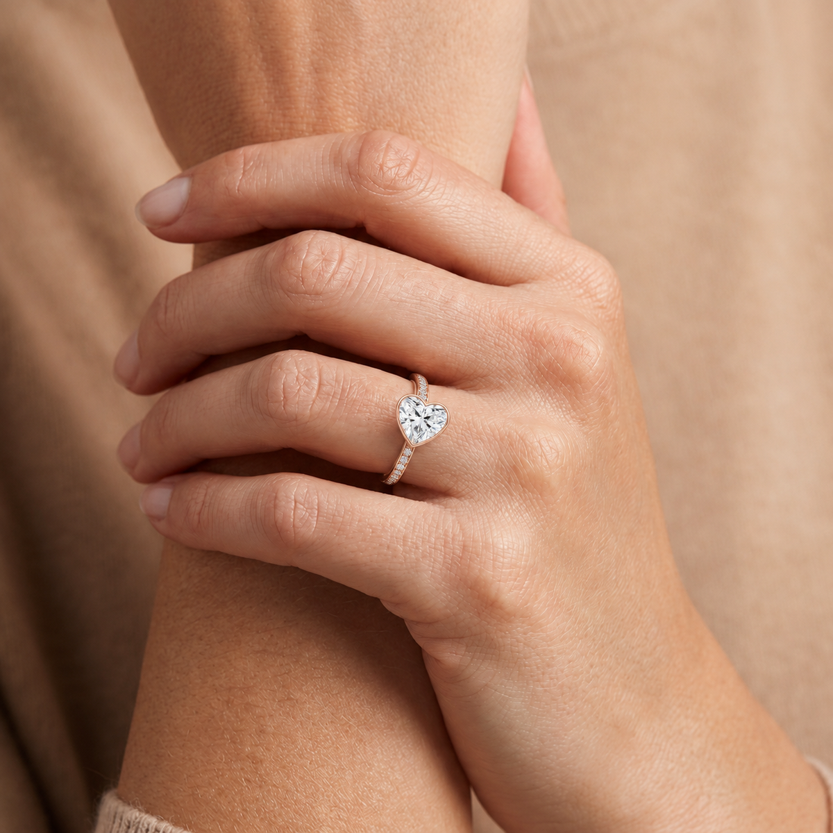 Bailey - Heart - Rose/White Tone - Channel