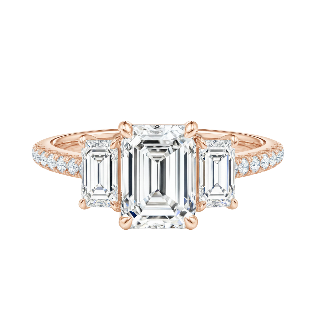 Elysium - Emerald - Rose Gold - Pavé