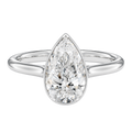 Solenne - Pear - White Gold - Plain