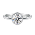 Bailey - Round - White Gold - Plain
