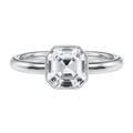 Bailey - Asscher - White Gold - Plain