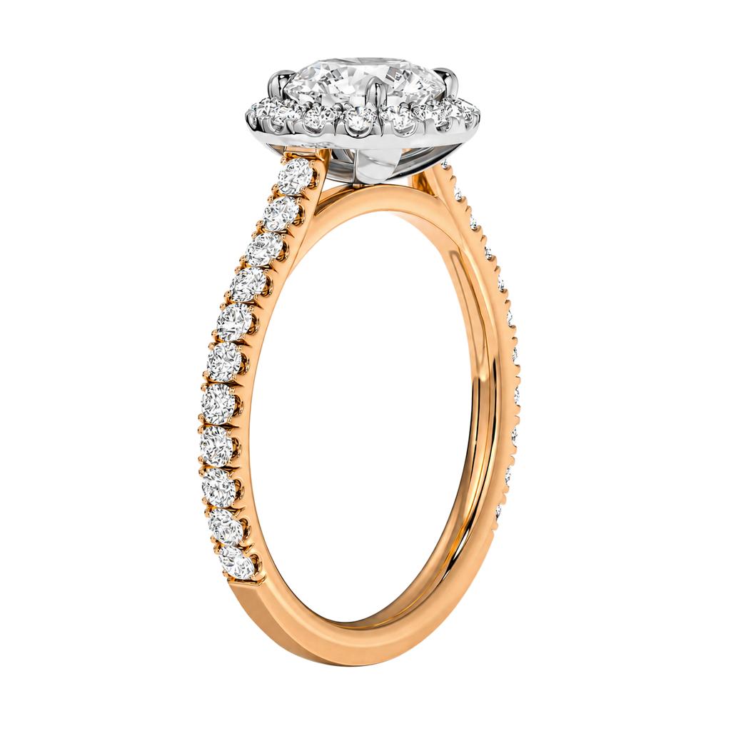 Cordelia - Round - Rose / White Tone - Pavé