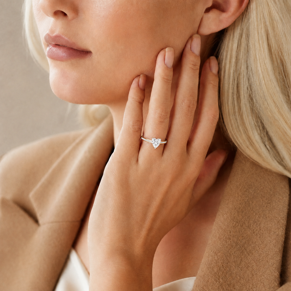 Basilica - Heart - Yellow/White Tone - Pavé