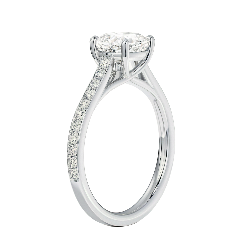 Basilica - Cushion - Platinum - Pavé
