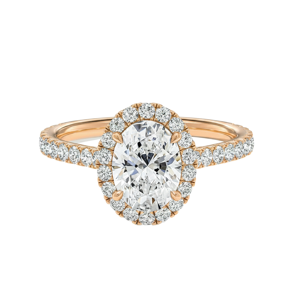 Cordelia - Oval - Rose Gold - Pavé