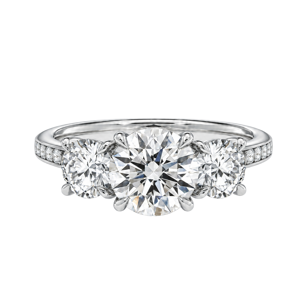 Elysium - Round - White Gold - Channel