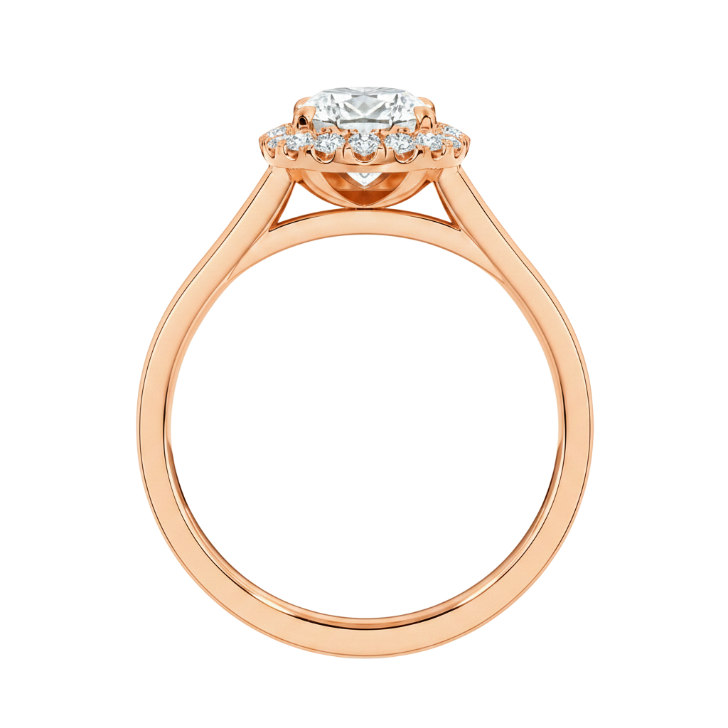 Cordelia - Oval - Rose Gold - Channel