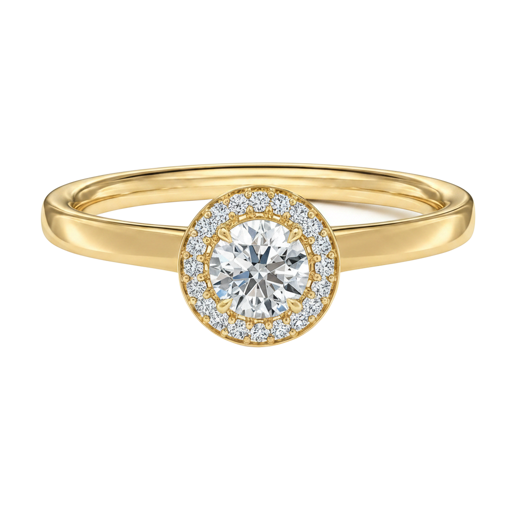 Deneuve - Round - Yellow Gold - Plain
