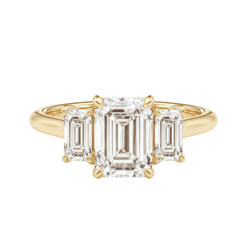 Elysium - Emerald - Yellow Gold - Plain