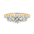 Trinity - Round - Yellow Gold - Channel