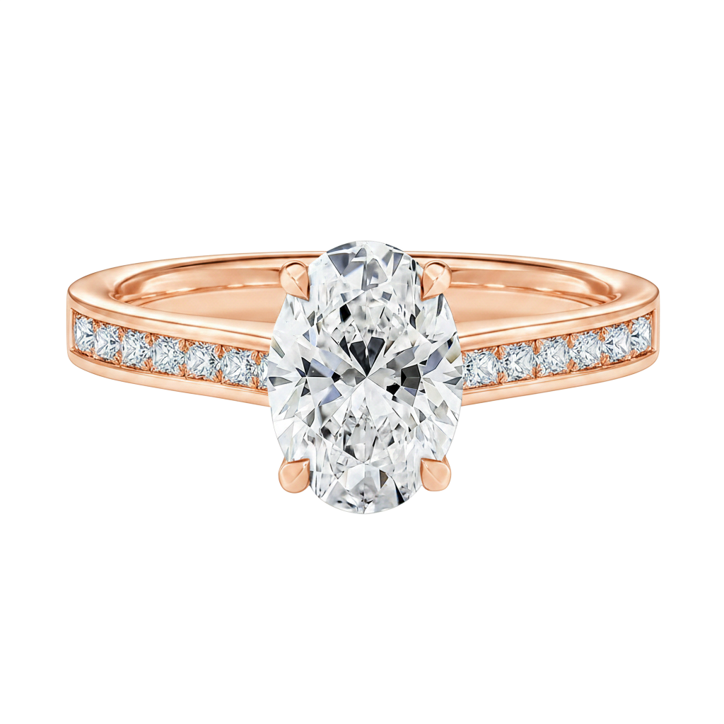 Basilica - Oval - Rose Gold - Channel