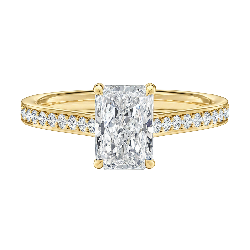 Basilica - Radiant - Yellow Gold - Pavé
