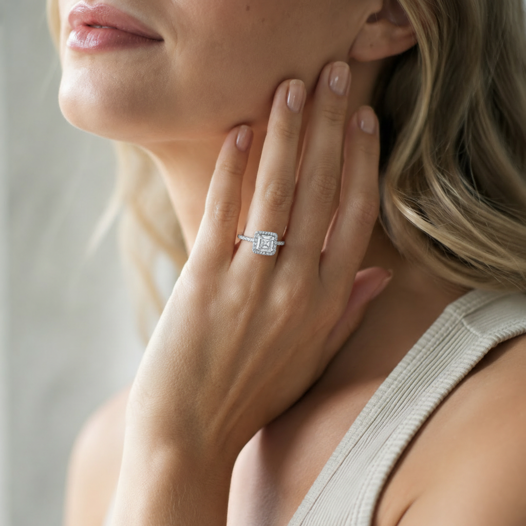 Cordelia - Asscher - Platinum - Channel