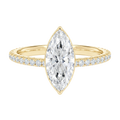 Solenne - Marquise - Yellow Gold - Pavé