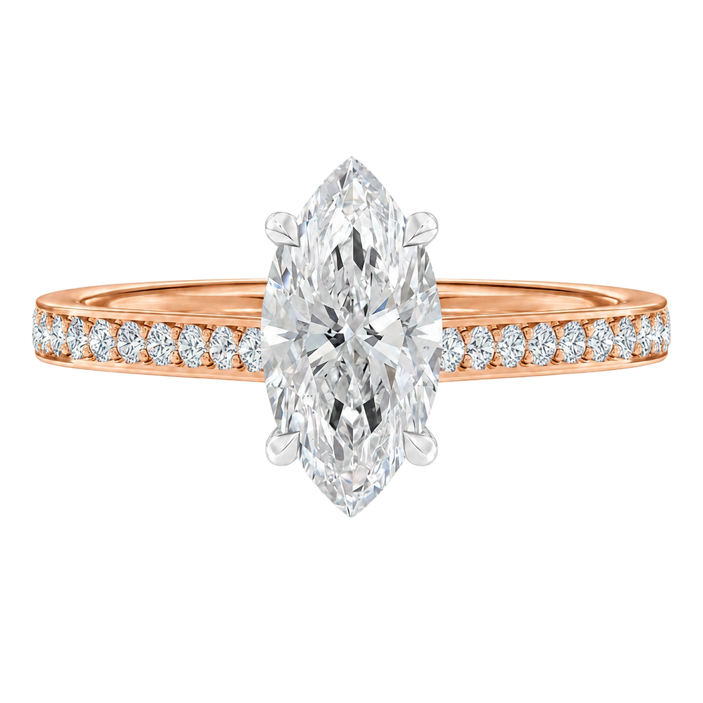 Basilica - Marquise - Rose/White Tone - Pavé