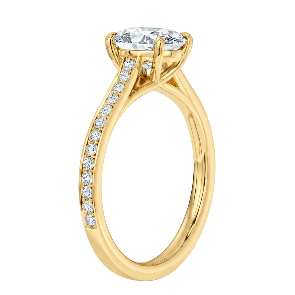 Basilica - Marquise - Yellow Gold - Pavé
