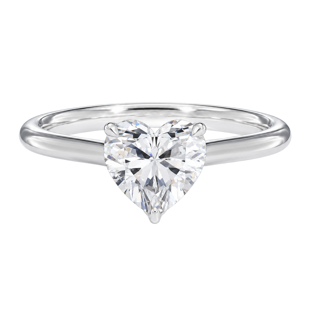 Talia - Heart - Platinum - Plain