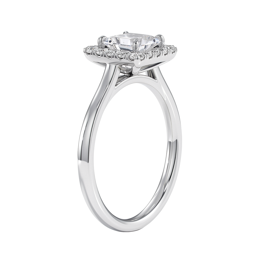 Cordelia - Asscher - Platinum - Plain