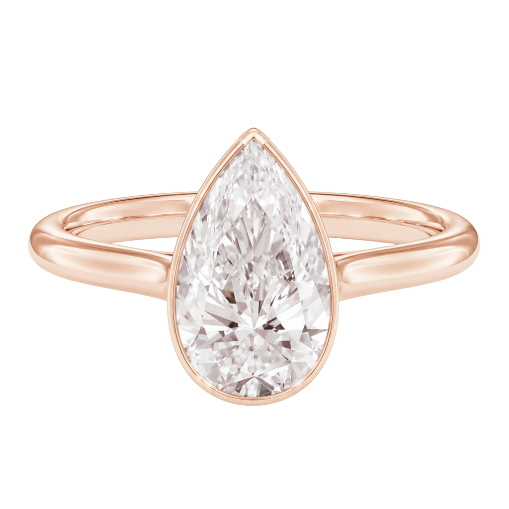 Solenne - Pear - Rose Gold - Plain