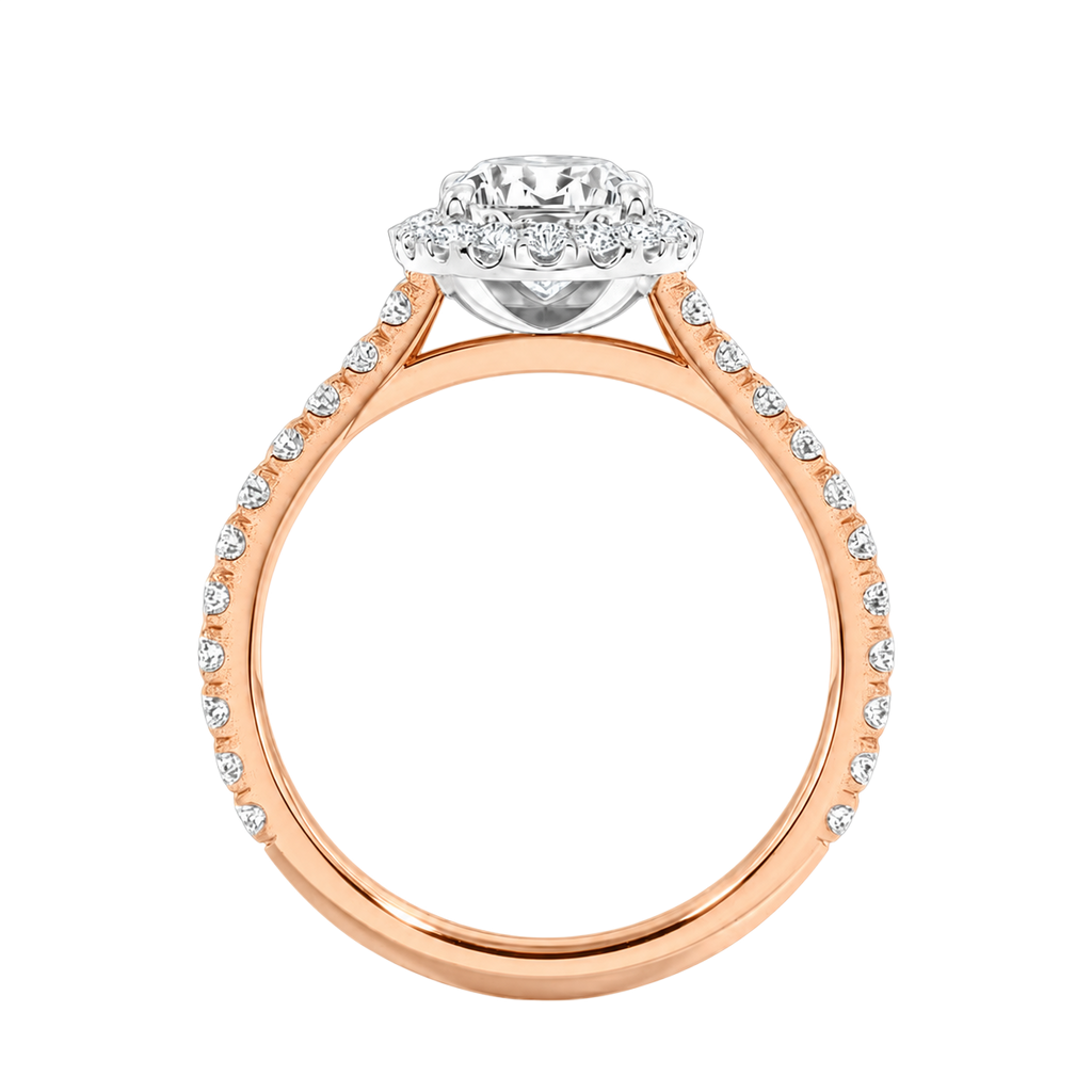 Cordelia - Emerald - Rose / White Tone - Pavé