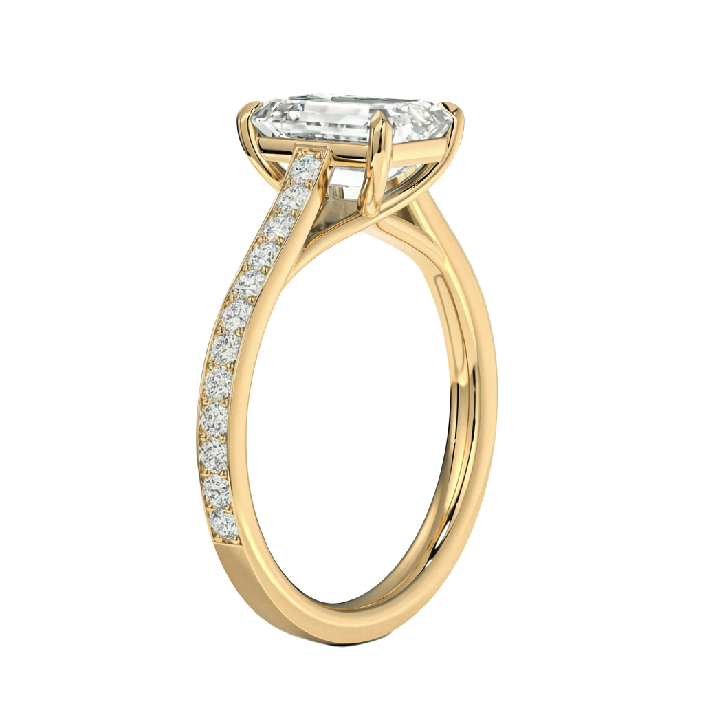 Basilica - Emerald - Yellow Gold - Pavé