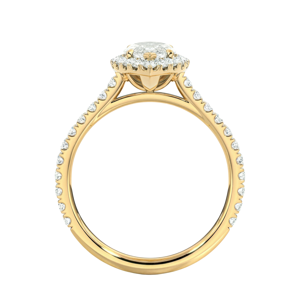 Cordelia - Marquise - Yellow Gold - Pavé