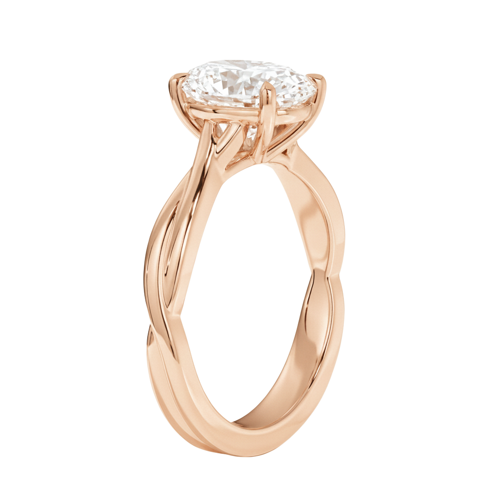 Wreath - Oval - Rose Gold - Plain