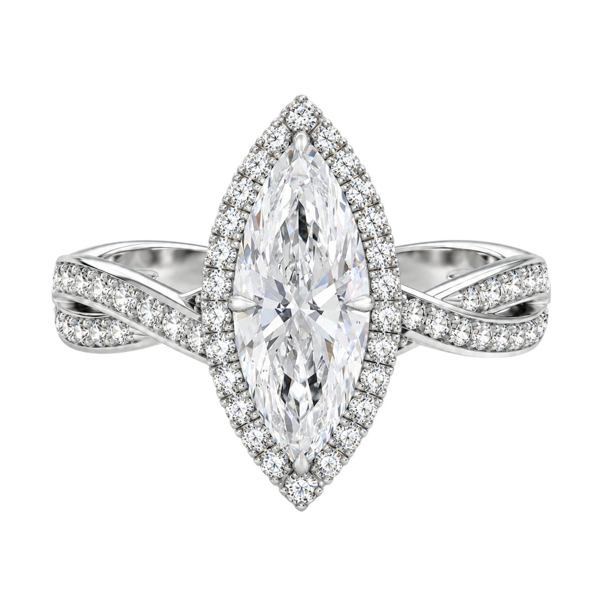 Braid - Marquise - Platinum - Channel