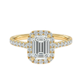Cordelia - Emerald - Yellow Gold - Pavé